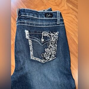 Earl Jeans Dark Blue with Silver Embellishments